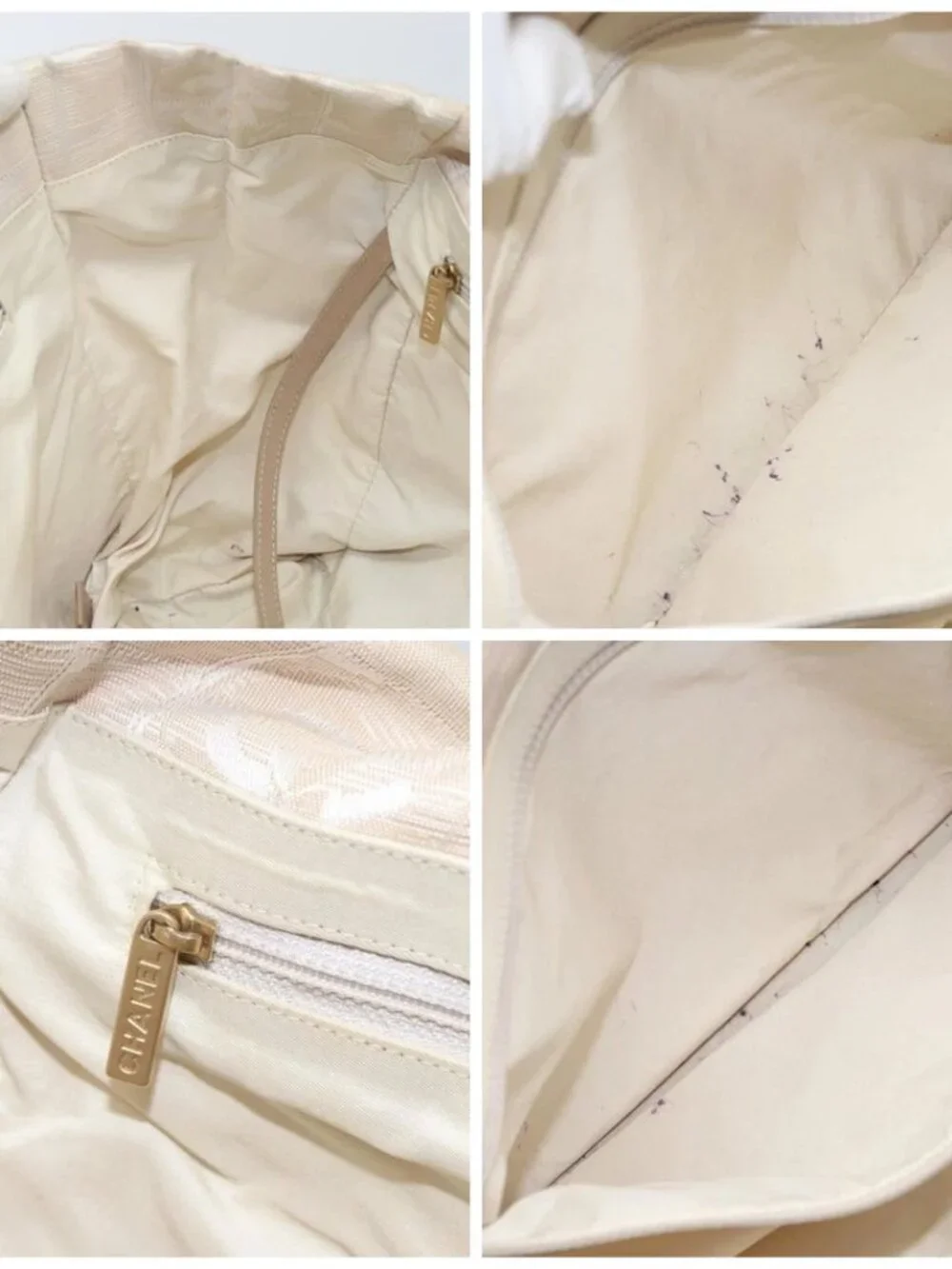 CHANEL New Travel Line Tote Bag Nylon Pink Gold CC Auth BA9876